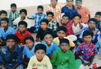 Some of the children in the boys' hostel.